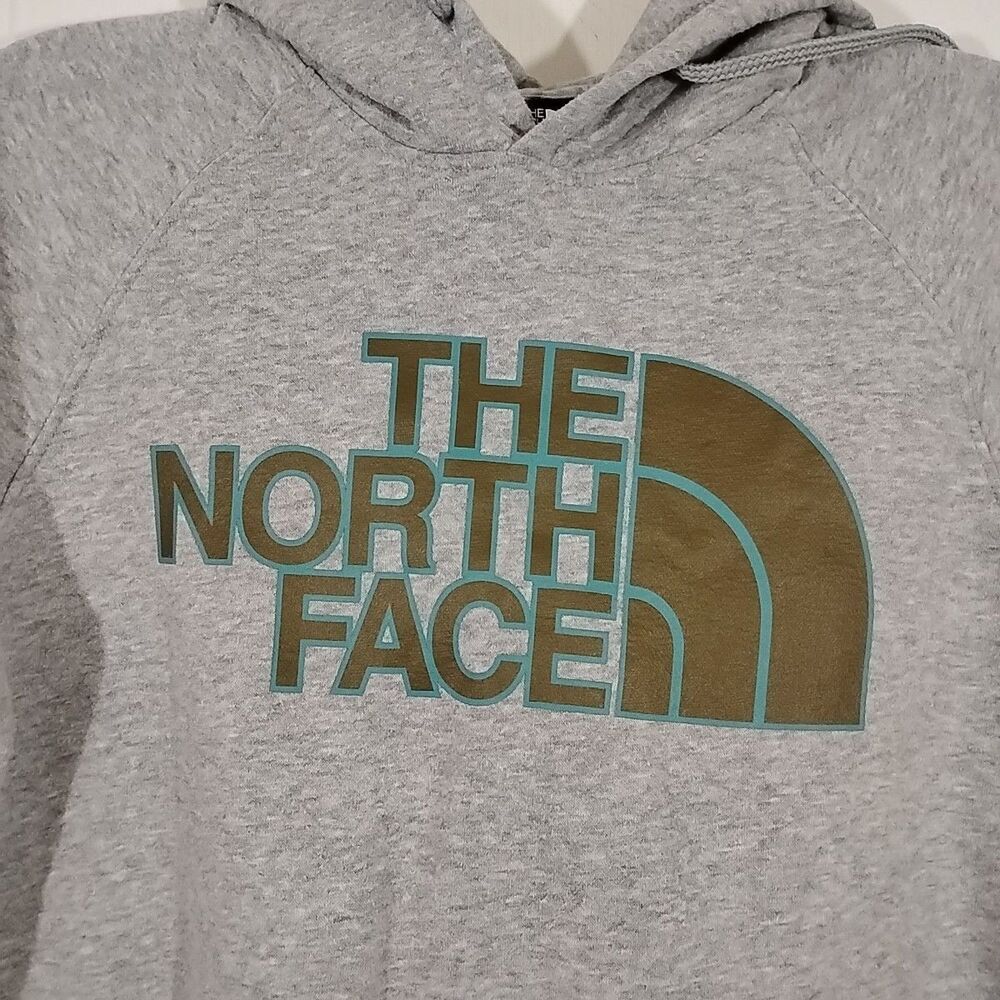 The North Face Womens Gray Hoodie Drawstring LOGO Pocket - Picture 7 of 7